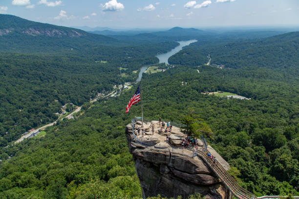 chimney rock - chimney rock state park stock pictures, royalty-free photos & images