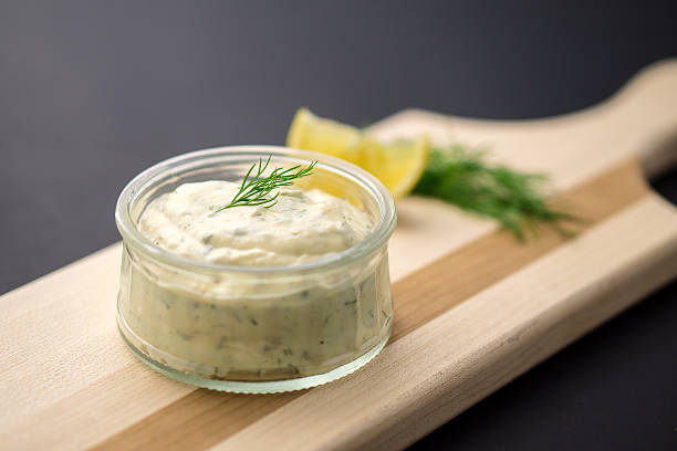 tartare sauce dip - tarter sauce stock pictures, royalty-free photos & images