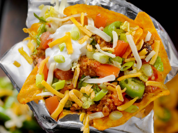 walking taco - chip bag taco stock pictures, royalty-free photos & images