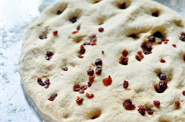 homemade raisin bread dough - raisin bread dough stock pictures, royalty-free photos & images