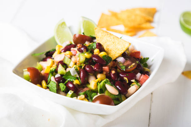 texas caviar. snack cowboy caviar - cowboy caviar stock pictures, royalty-free photos & images