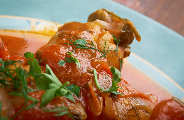 chicken alla cacciatora - chicken cacciatore stock pictures, royalty-free photos & images