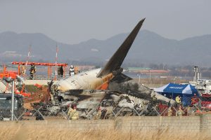 A plane crashes and bursts into flames while landing in South Korea, killing 179