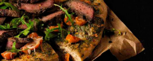 Pesto Steak & Arugula Pizza
